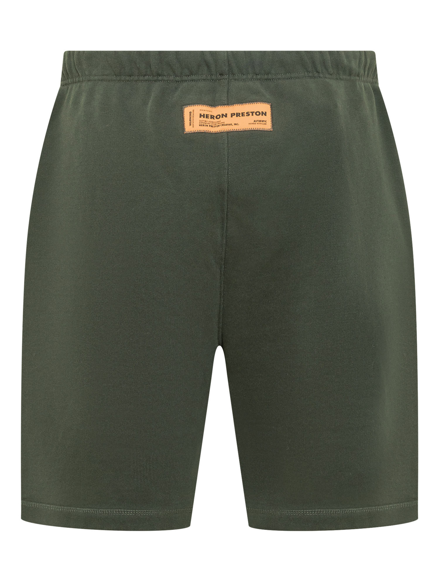 Heron Preston Security Cotton Track Shorts In Green