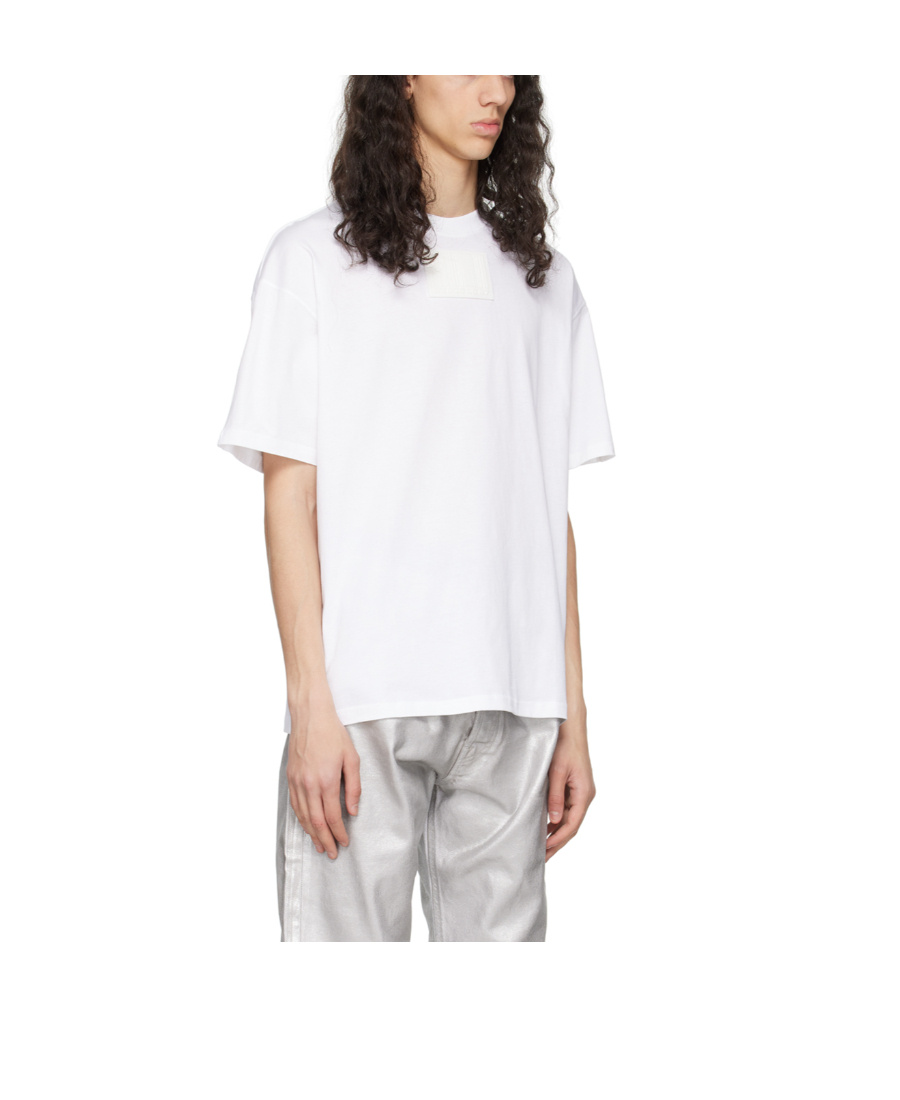 Vtmnts Barcode Patch Crewneck T-shirt In White