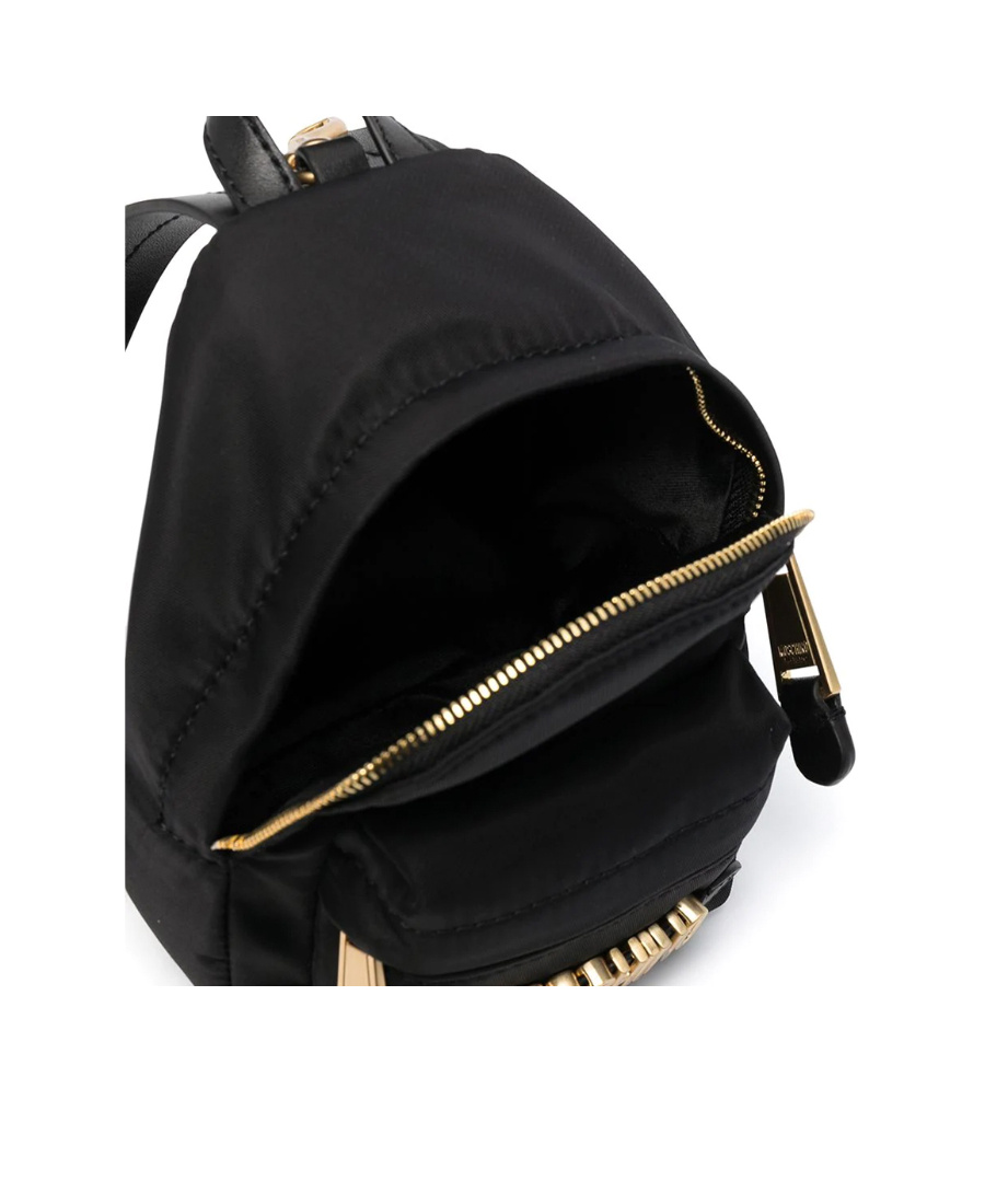 Moschino Logo Backpack In Black