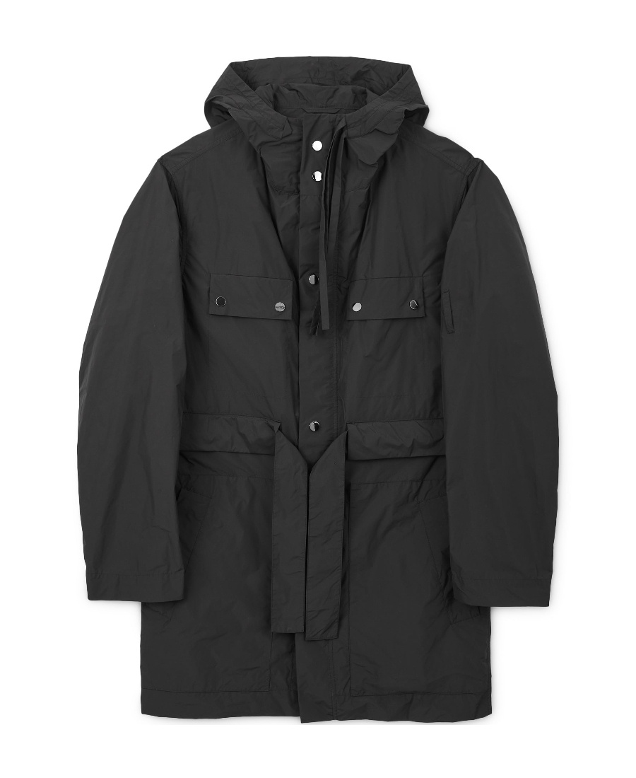 Craig Green Tied-waist Parka Coat In Black