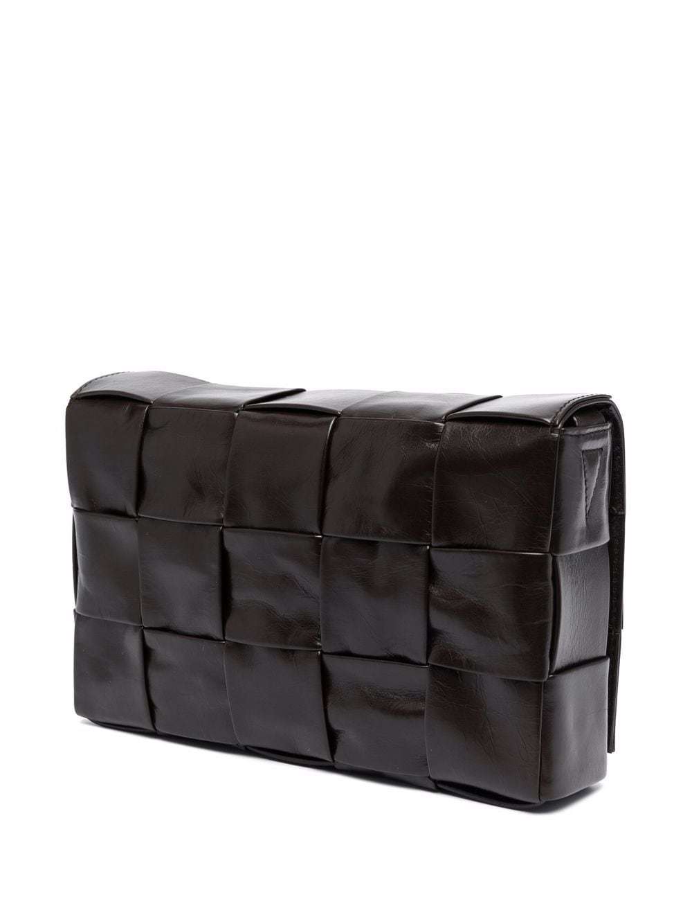 Bottega Veneta Maxi Intrecciato Messenger Bag In Black