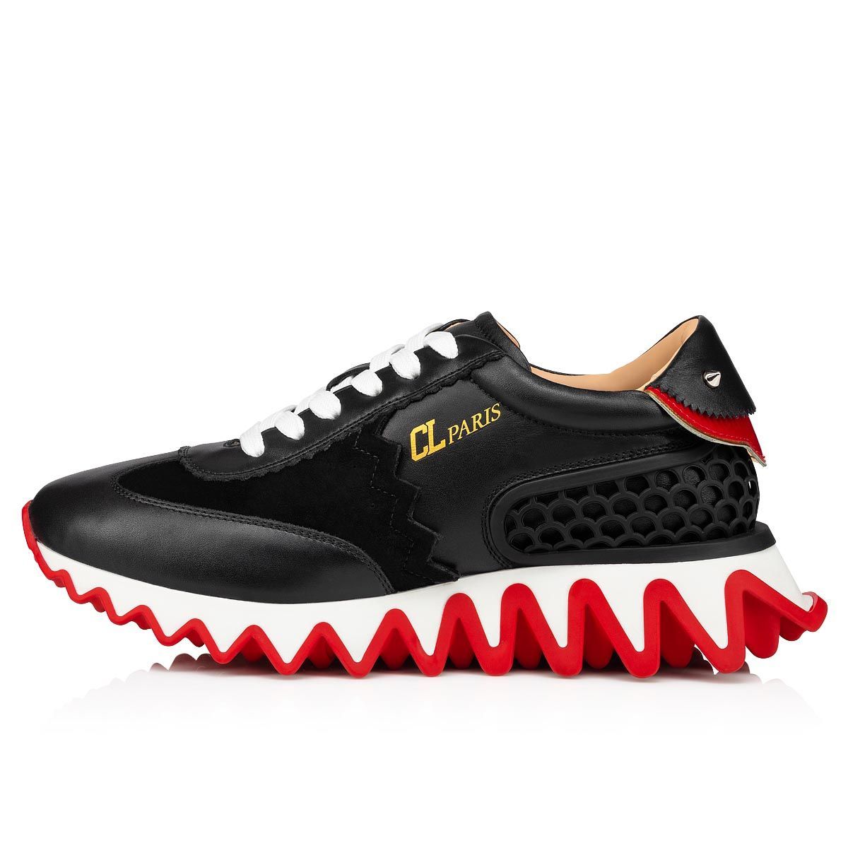 Christian Louboutin Logo Casual Sports Shoes In Black