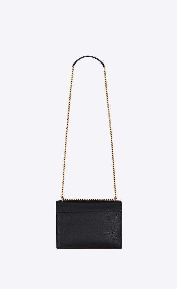 Saint Laurent Medium Sunset Shoulder Bag In Black