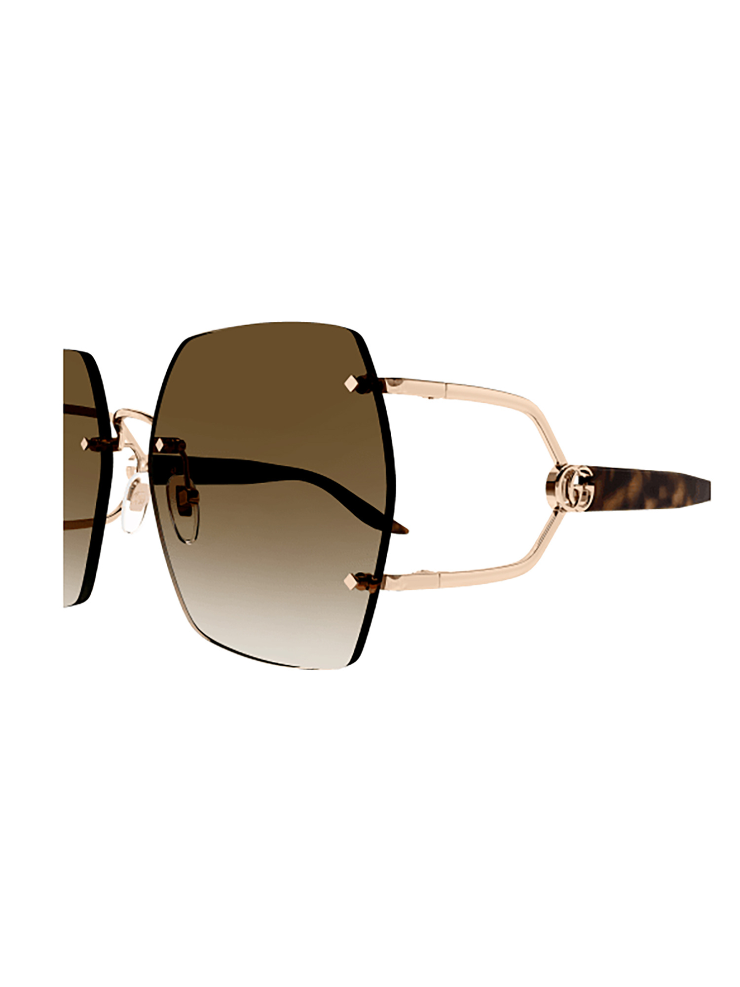 Gucci Double G Oversize-frame Sunglasses In Multicolor