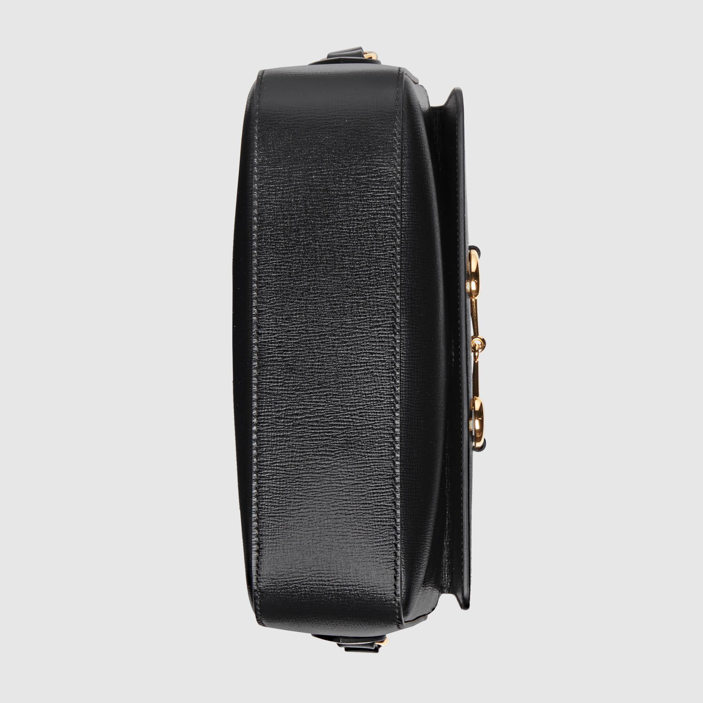 Gucci Horsebit 1955 Leather Crossbody Bag In Black