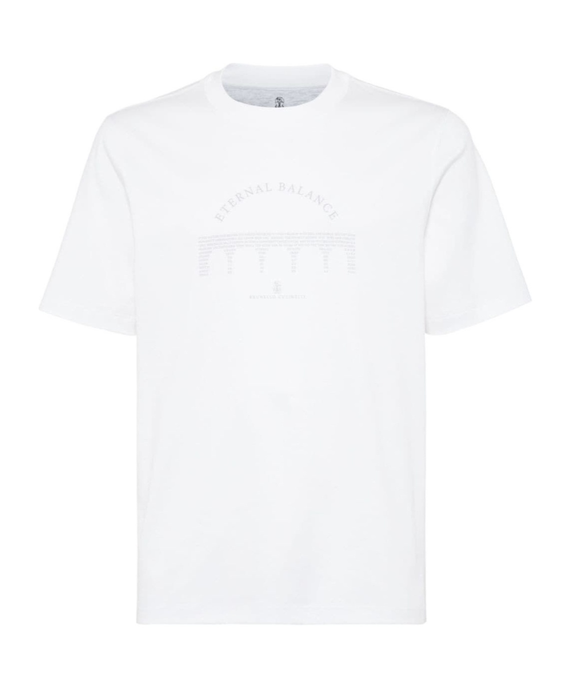 Brunello Cucinelli Eternal Balance Printed T-shirt In White
