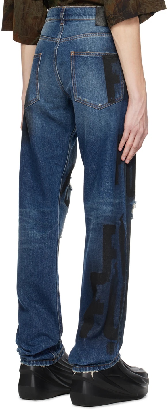 Alyx Distressed-effect Straight-leg Jeans In Blue