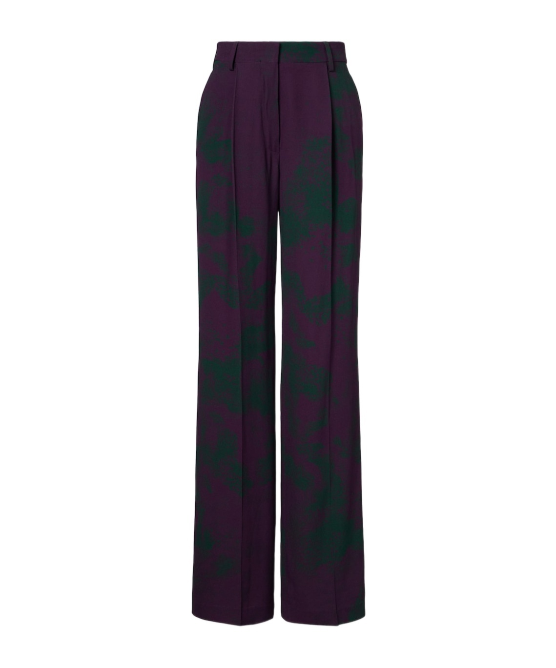 Dries Van Noten Printed Wide-leg Pants In Black