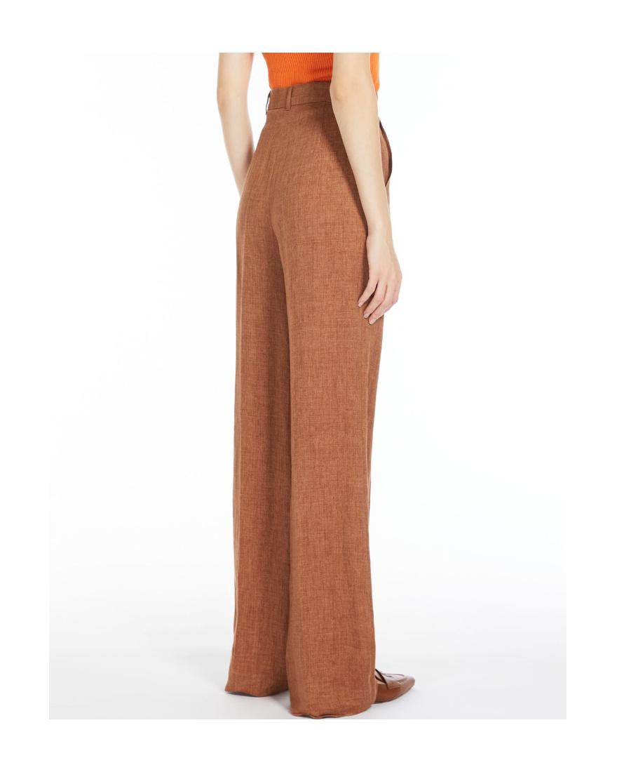 Max Mara Casual Straight Trousers In Brown