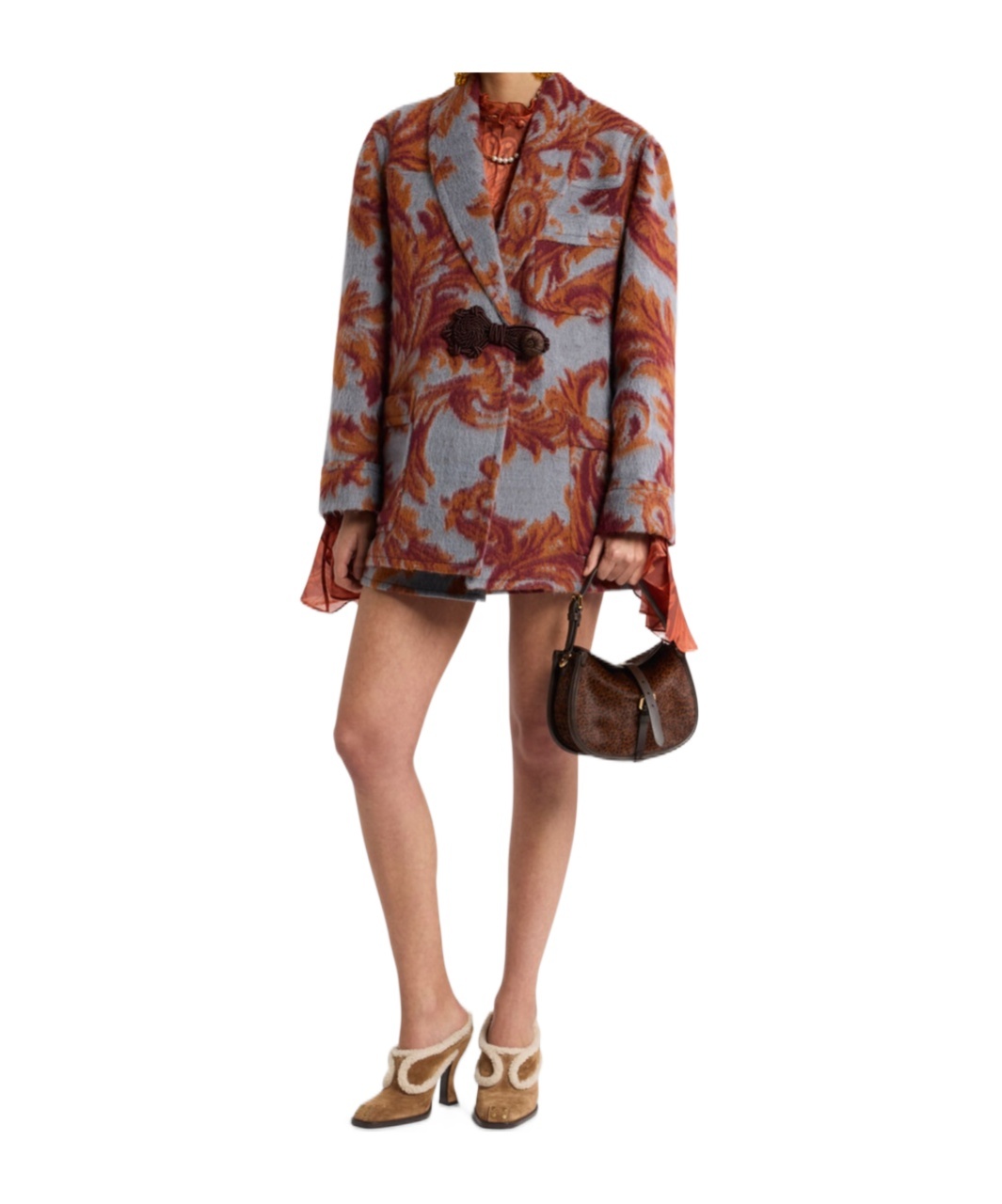 Etro Coat With Pasley Motif Coats Multicolor In Multi