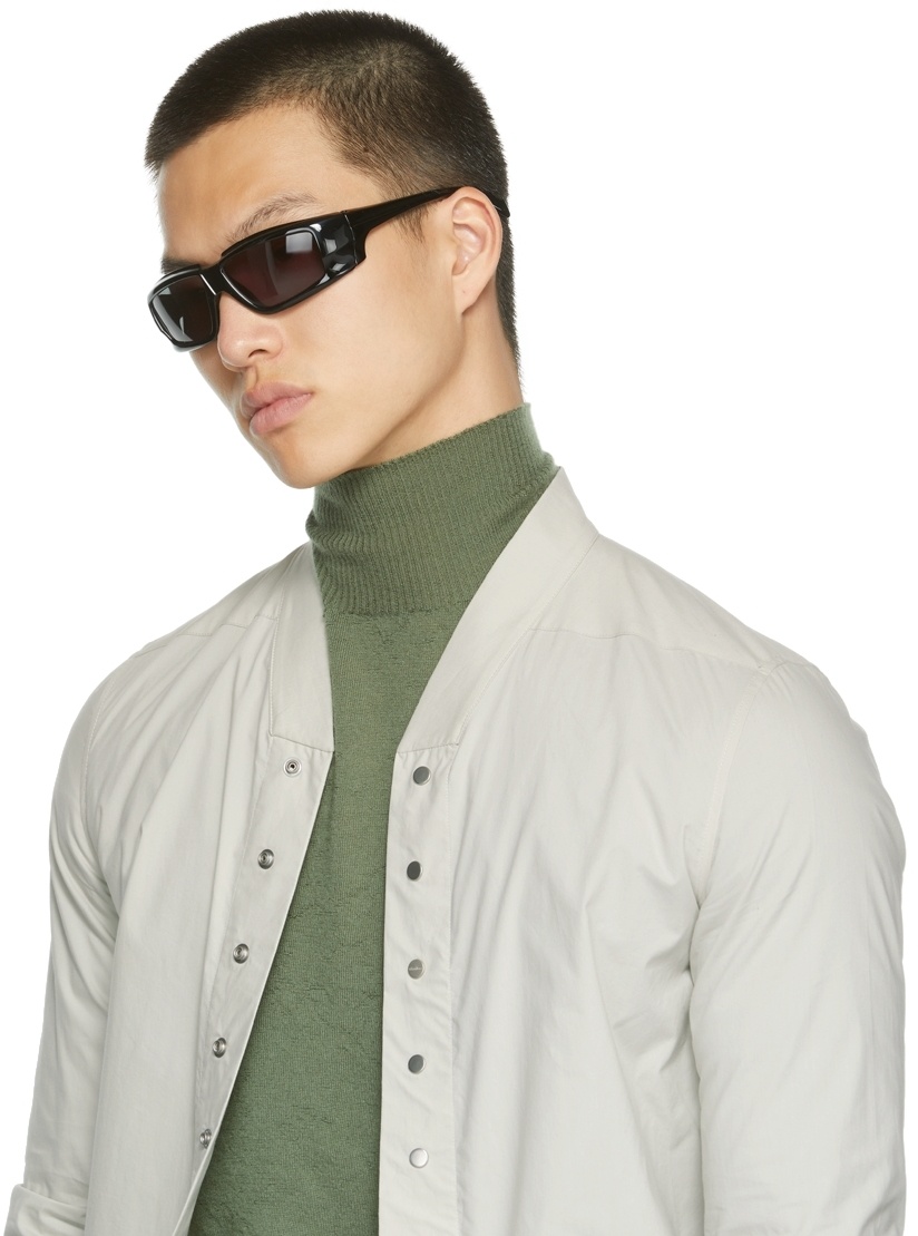 Rick Owens Rectangle-frame Sunglasses In Black