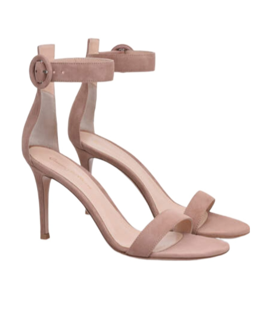 Gianvito Rossi Portofino Suede Sandals In Brown