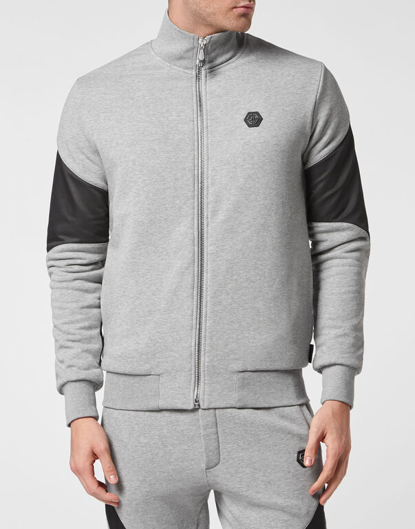 Philipp Plein Zippered Casual Jacket In Gray