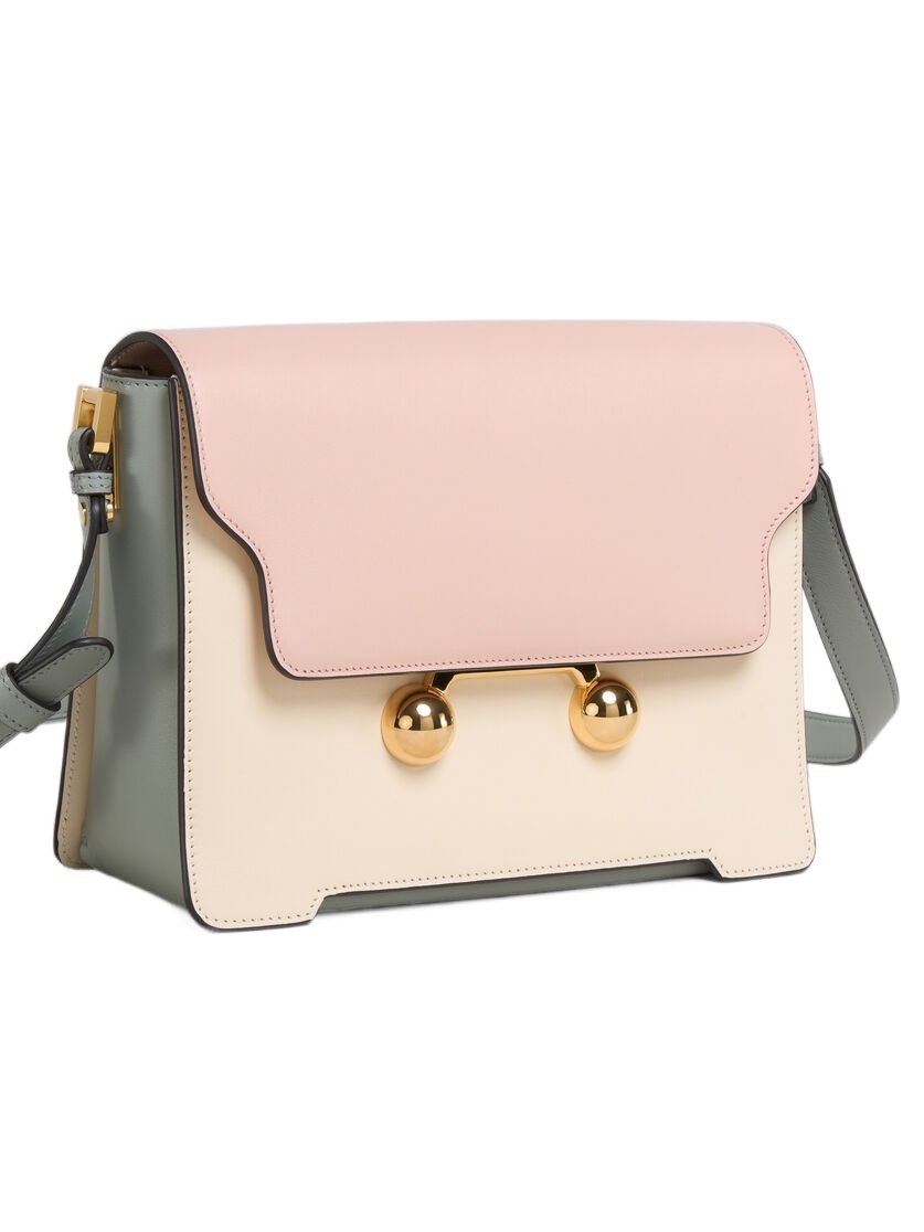 Marni Womens Zo878 Trunkaroo Colour-block Medium Leather Shoulder Bag In Nude