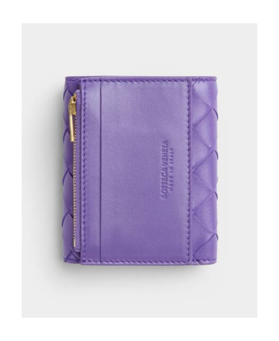 Bottega Veneta Trifold Wallet In Purple