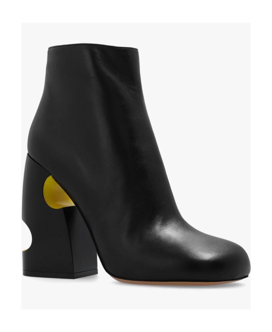 Off-white 110 Meteor Block Ankle Boots In Nappa Leather In Black