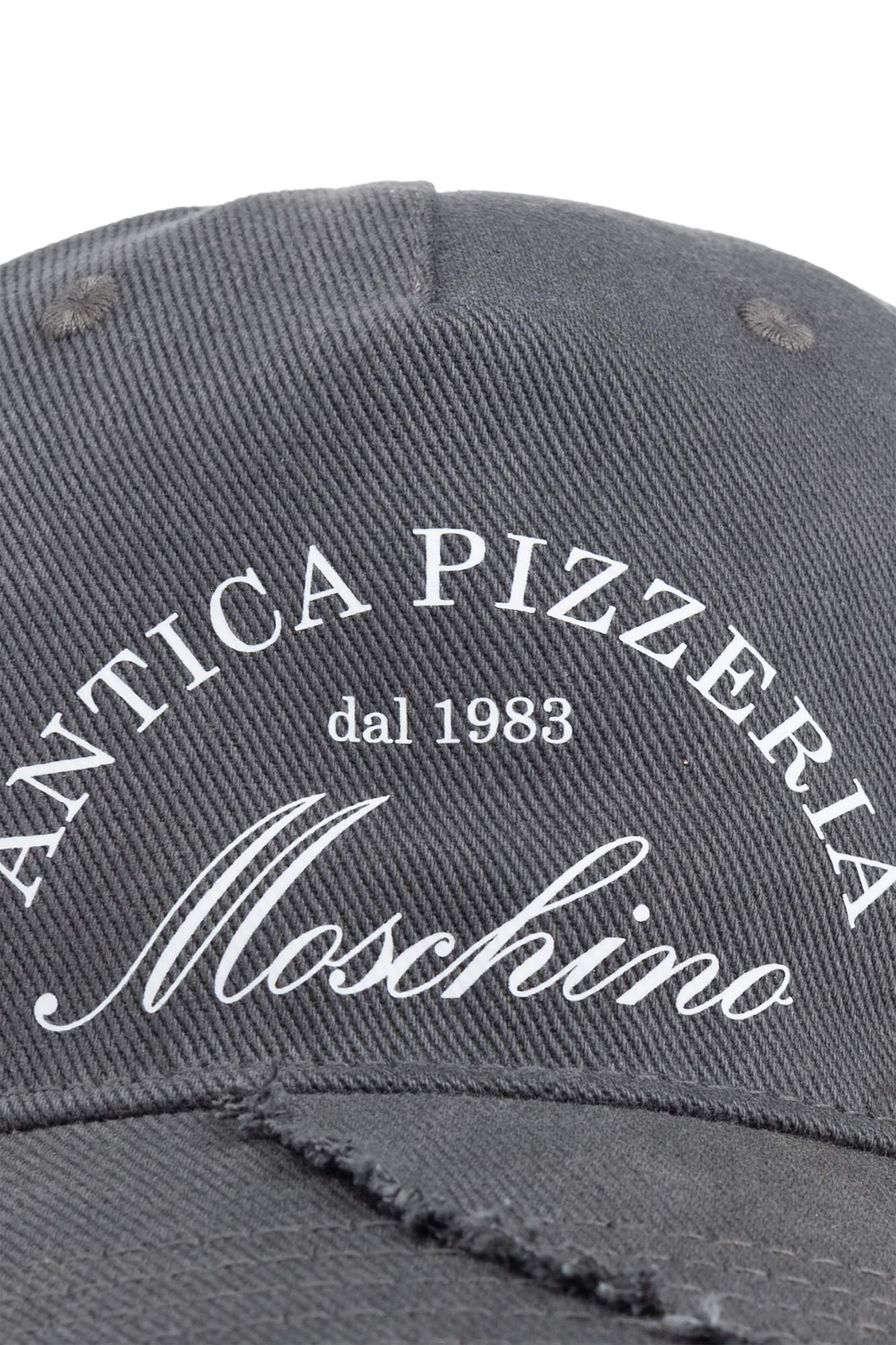 Moschino Logo Baseball Cap In Gray