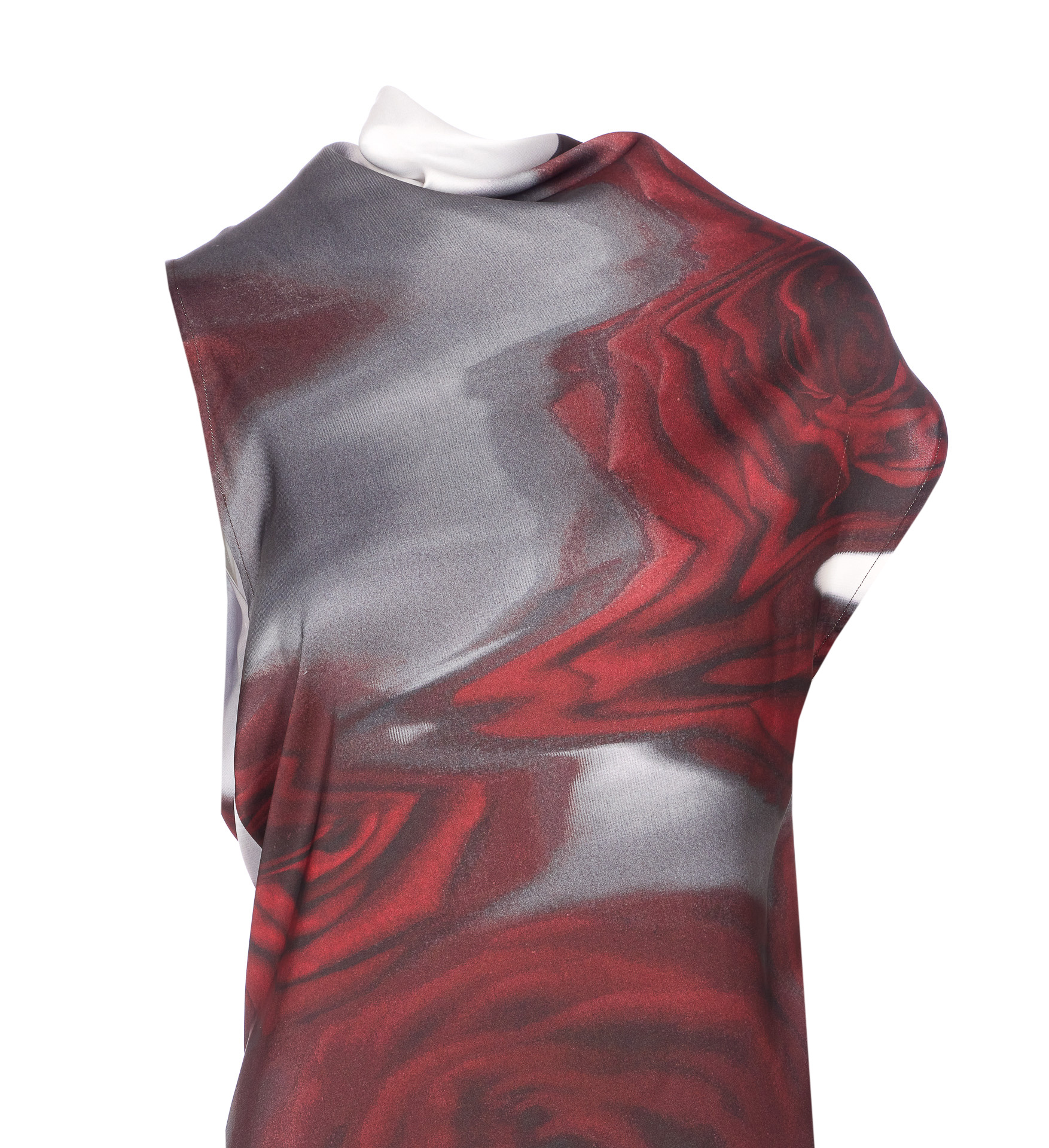 Jean Paul Gaultier Asymmetrical Maxi Dress Floral Print In Multi