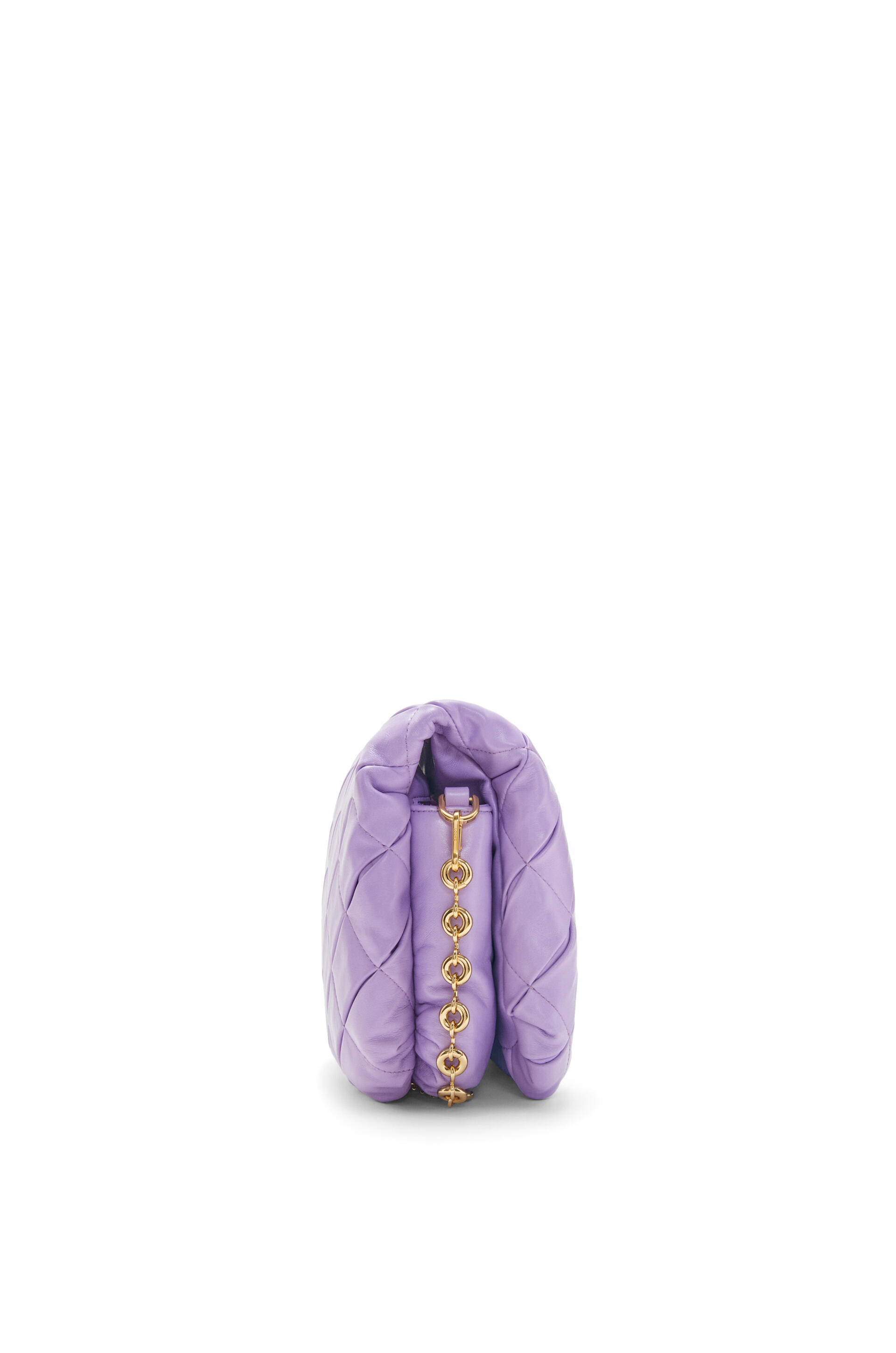 Loewe Mini Puzzle Leather Shoulder Bag In Purple