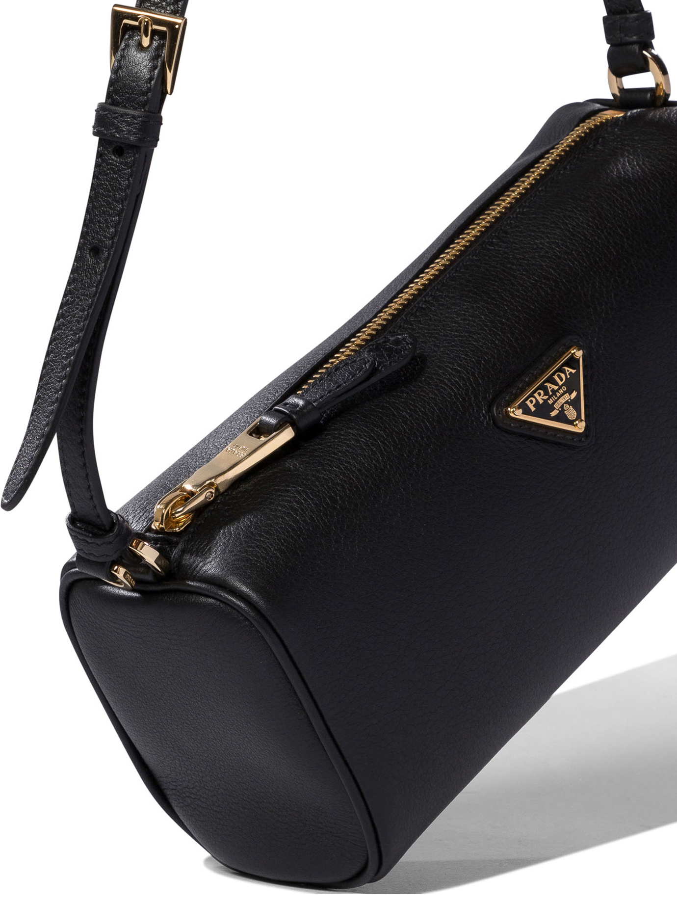 Prada Bowling Shouder Bag In Black