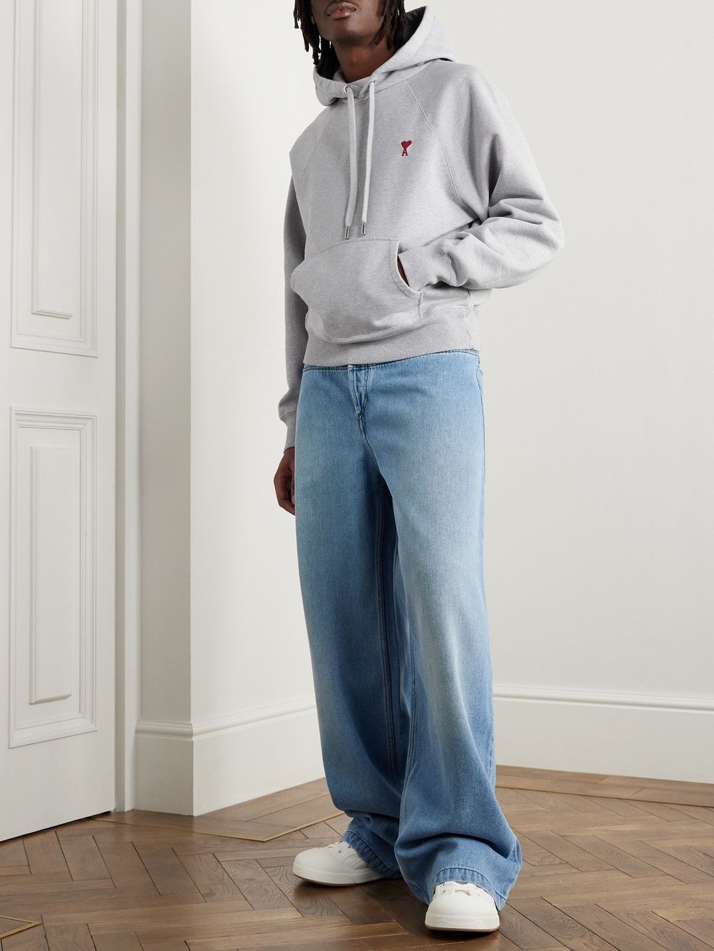Ami Alexandre Mattiussi Ami Paris De Coeur Hoodie In White