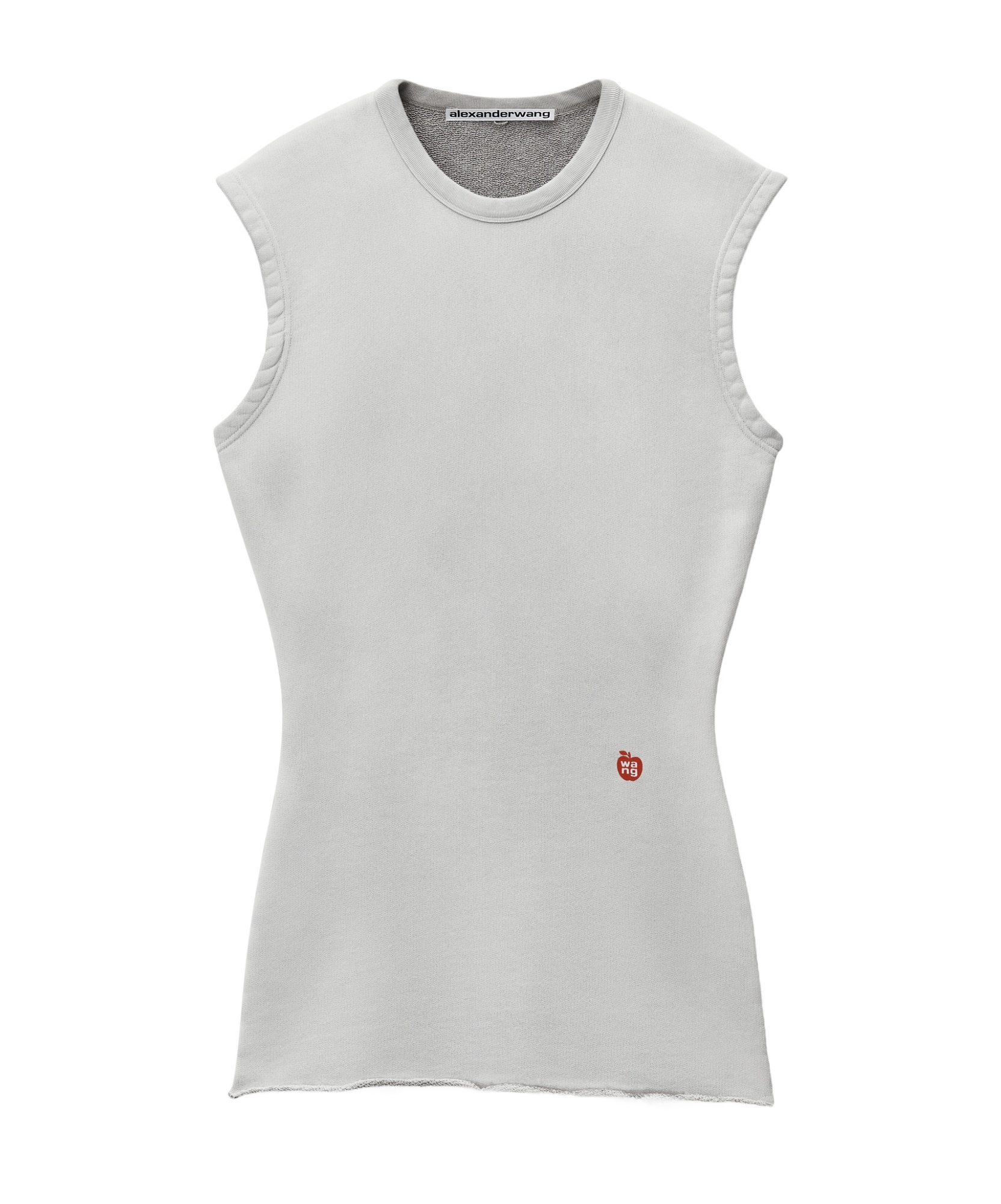Alexander Wang Logo-print Jersey Mini Dress In White