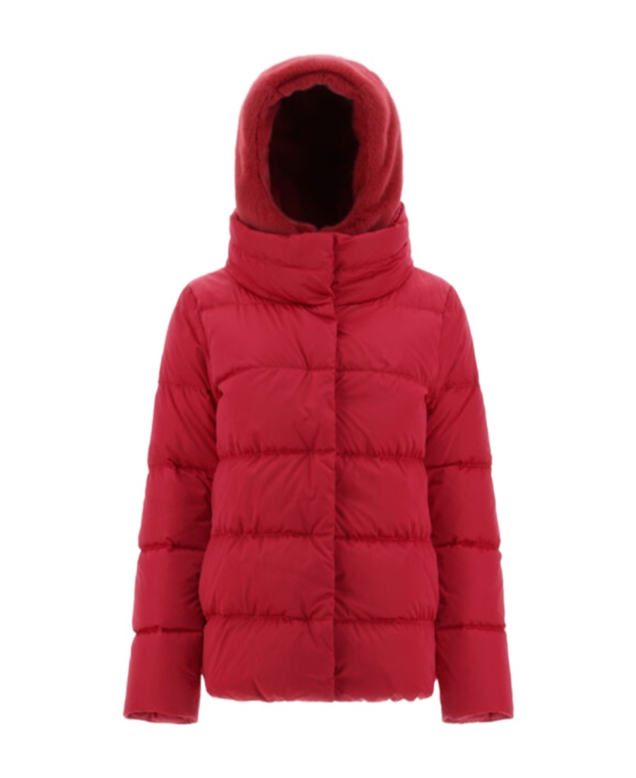 Herno Hooded Padded Jacket In Red