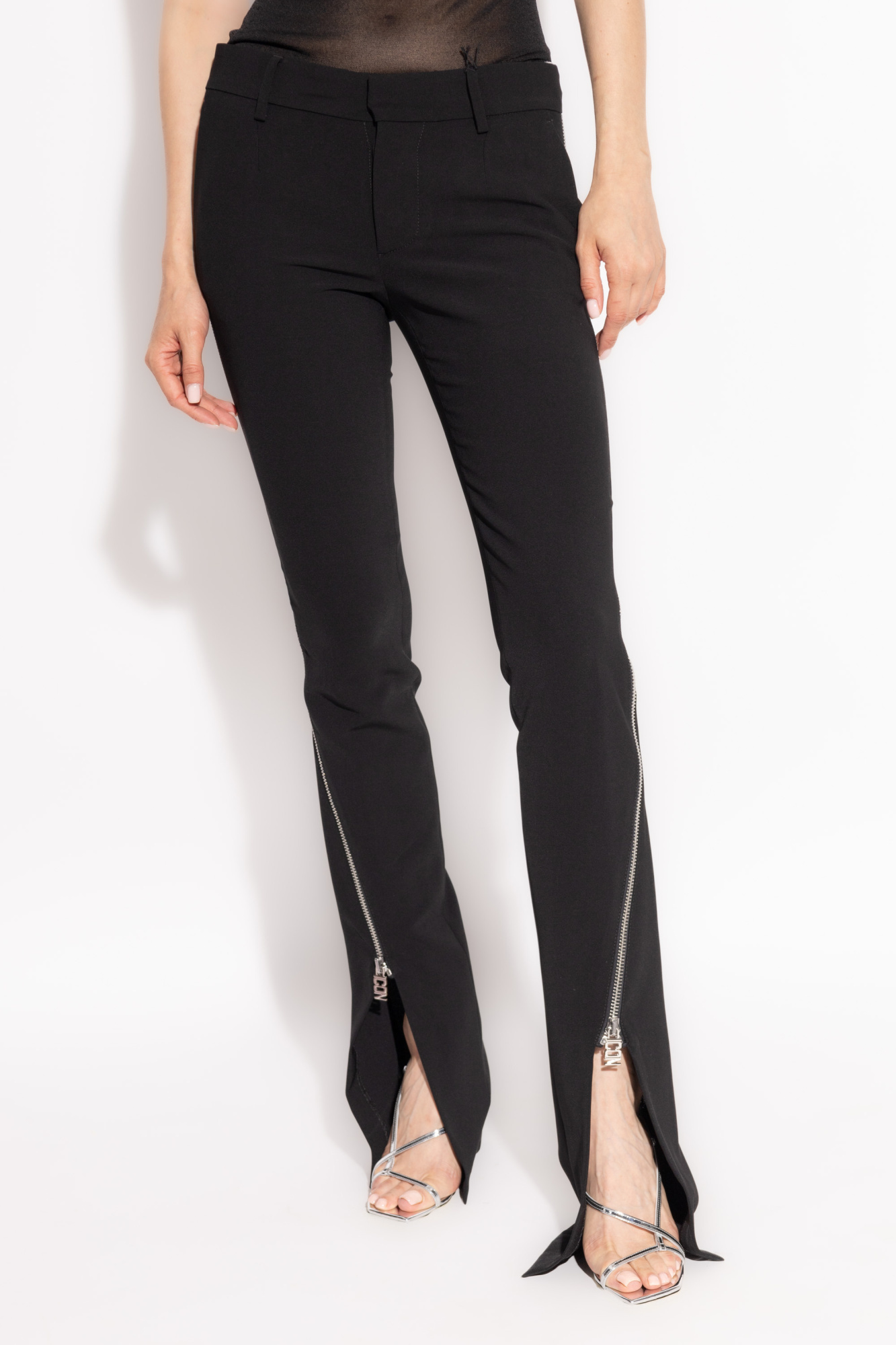 Dsquared2 Low-rise Bootcut Trousers In Black