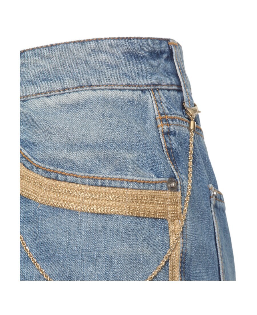 Ermanno Scervino Blue Slim Shorts In Gray