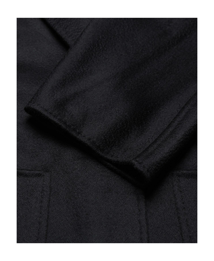 Max Mara Lace-up Coat In Black