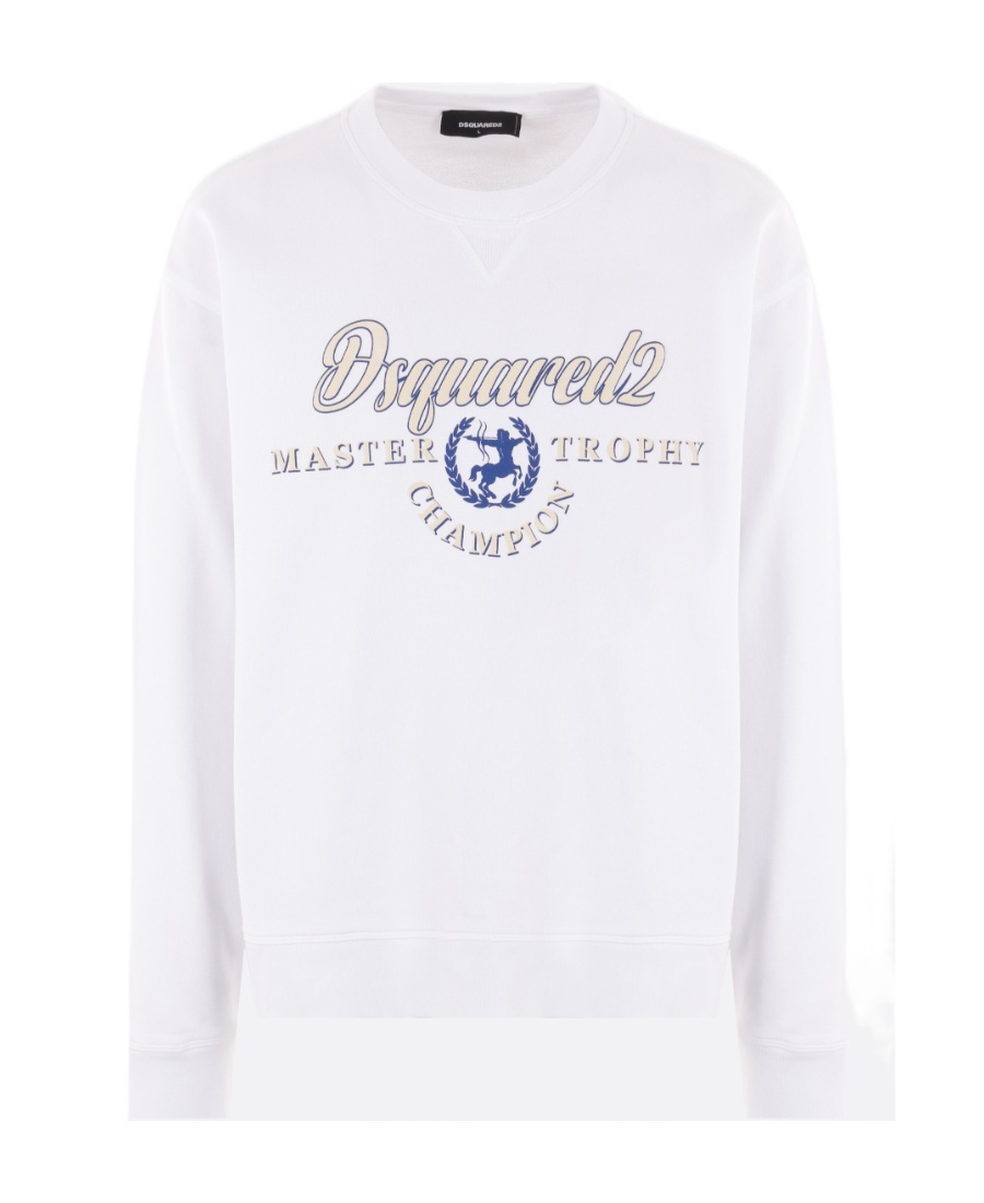 Dsquared2 Logo-print Cotton Sweatshirt In White