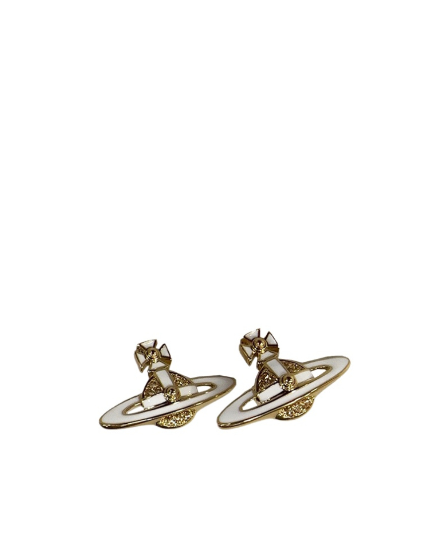 Vivienne Westwood Logo Pierced Earrings In Green