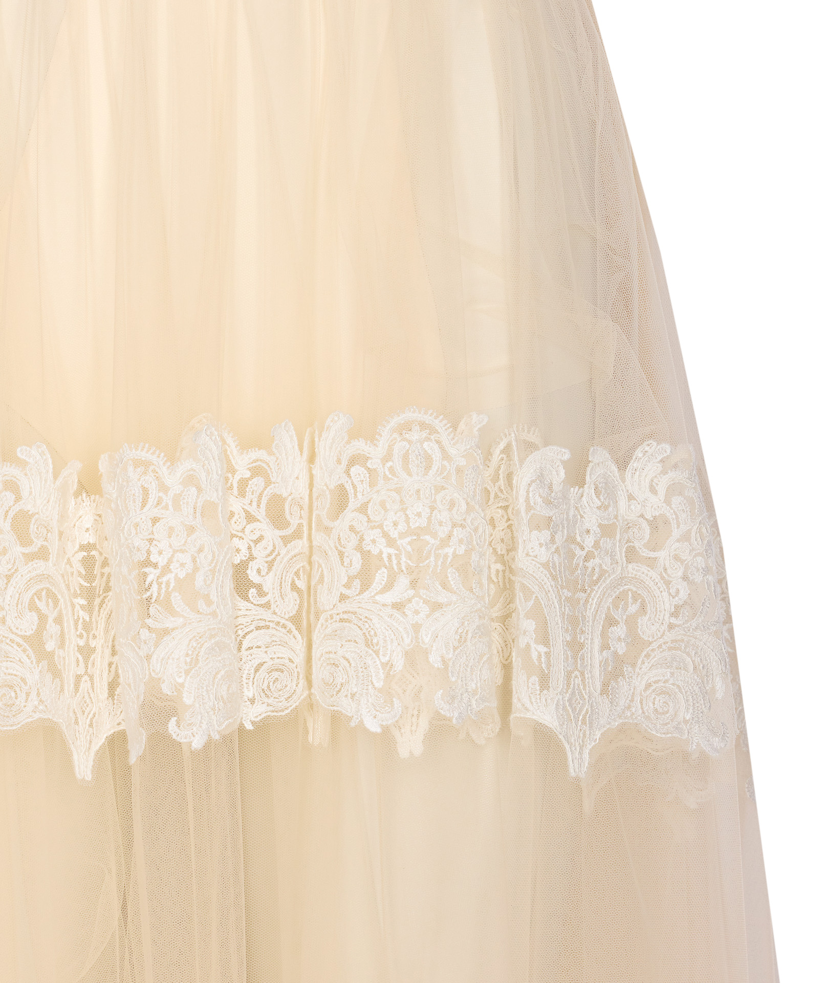Elisabetta Franchi Couture Skirt Lace Detailing In Nude