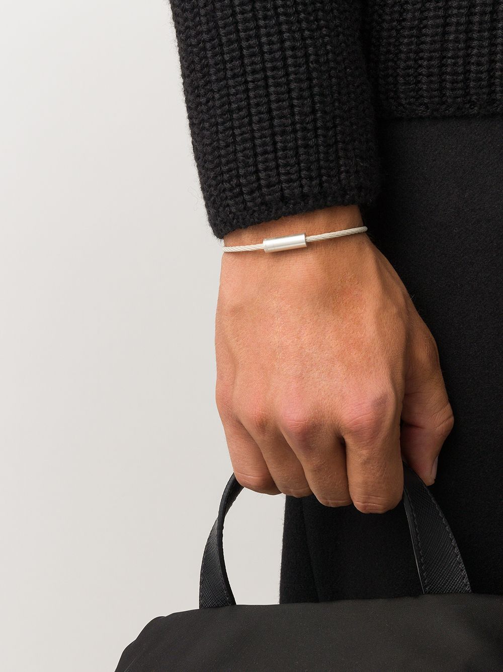 Le Gramme 7 Grams Cable Bracelet In White