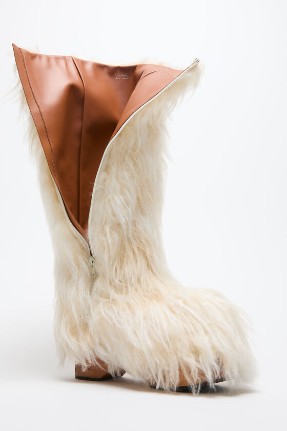 Acne Studios Plush Clogs And Boots In White