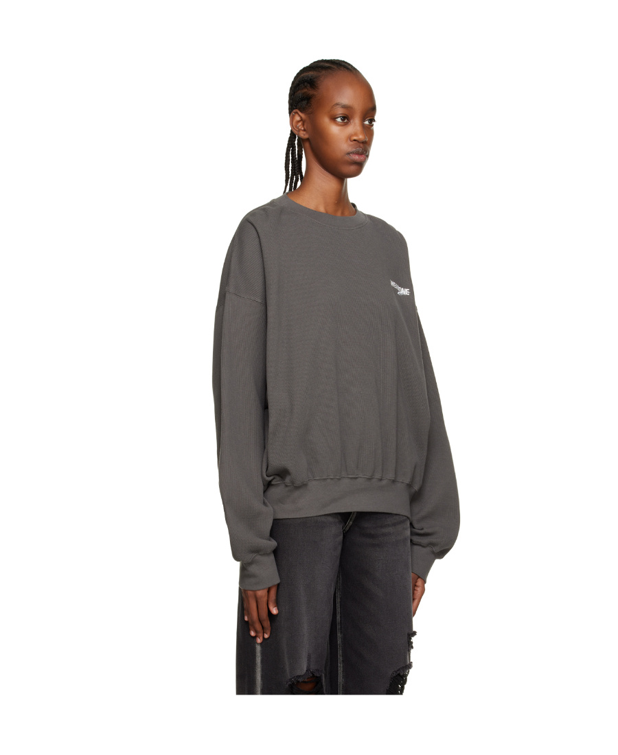 We11 Done Printed Hoodie In Black