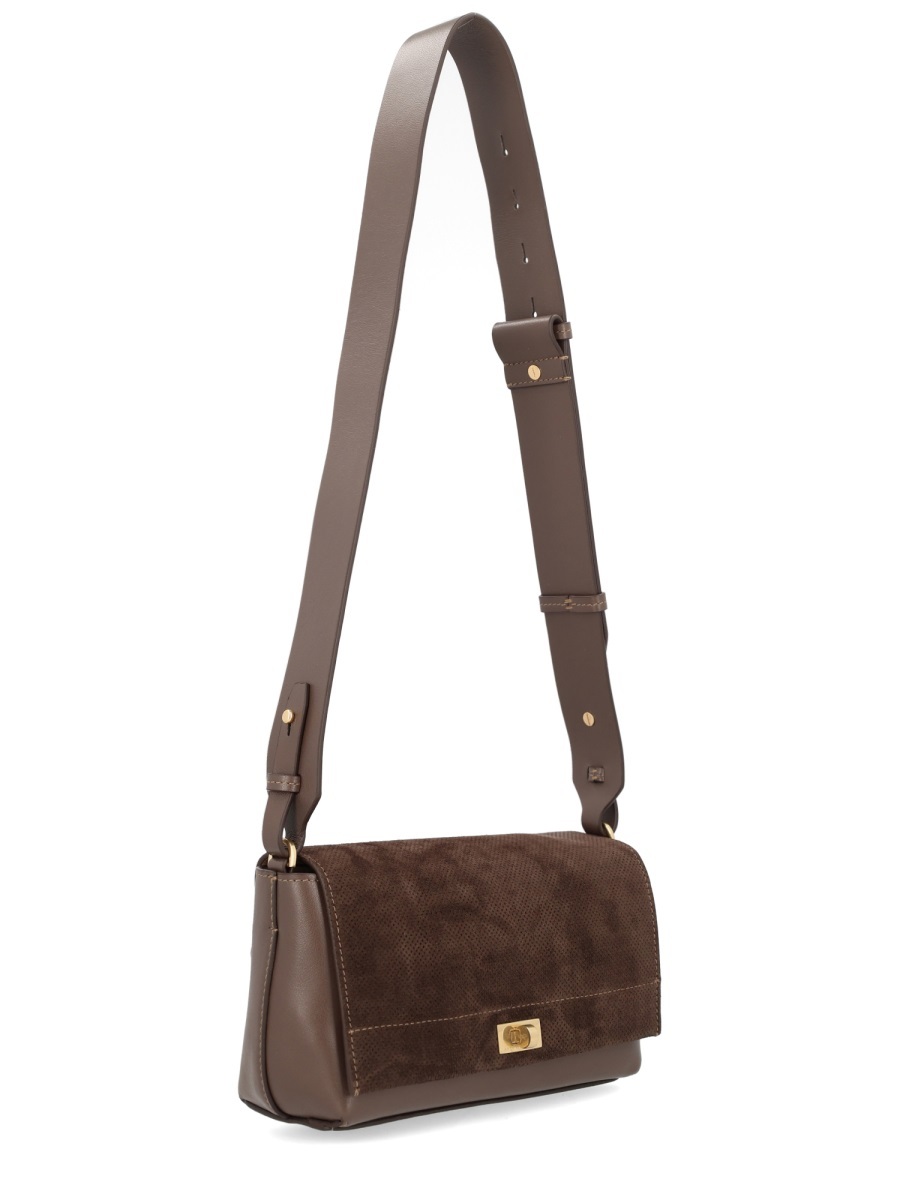 Anya Hindmarch Suede Cross-body Bag Adjustable Strap In Brown