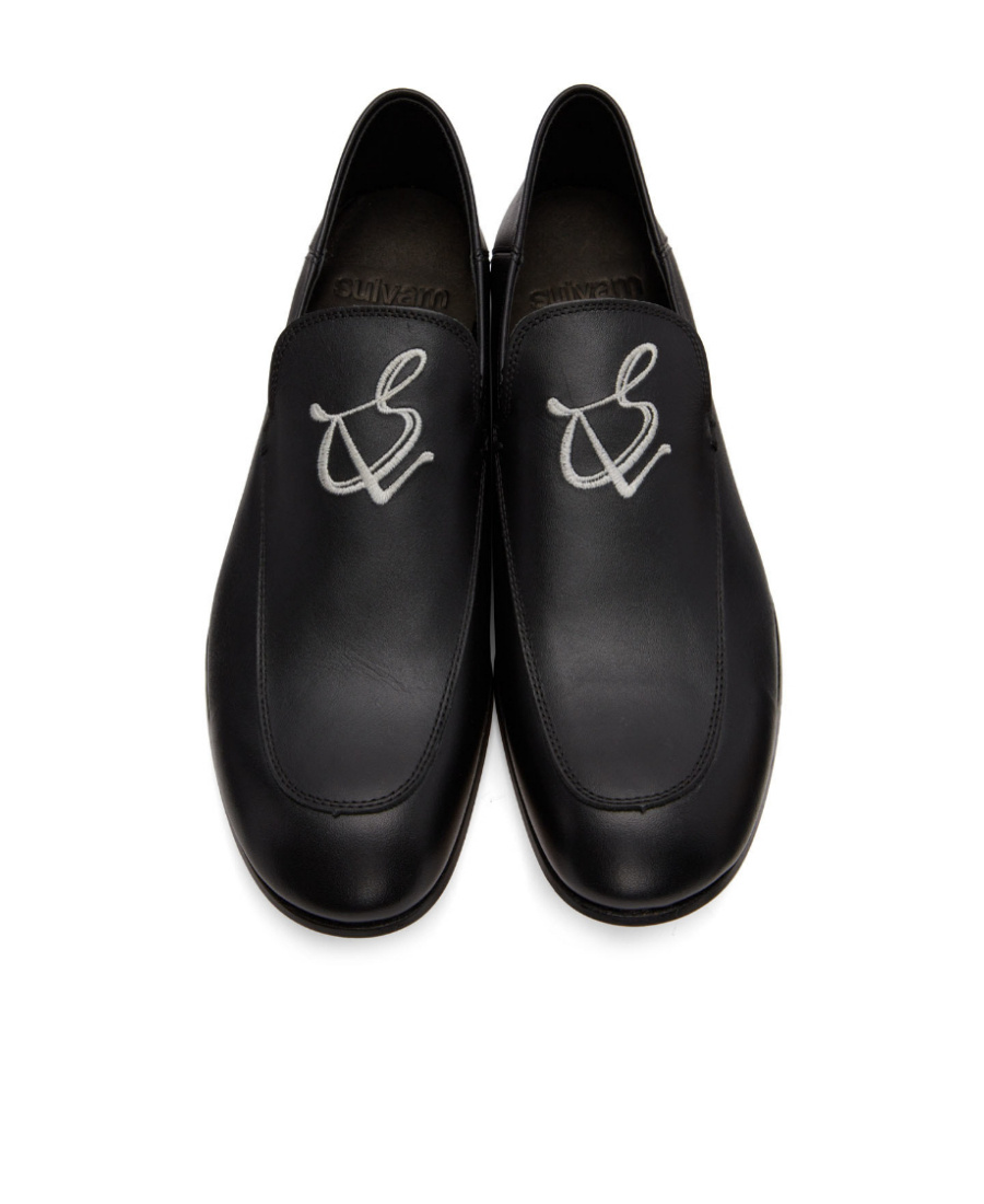 Sulvam Black Round-headed Love Shoes In Black