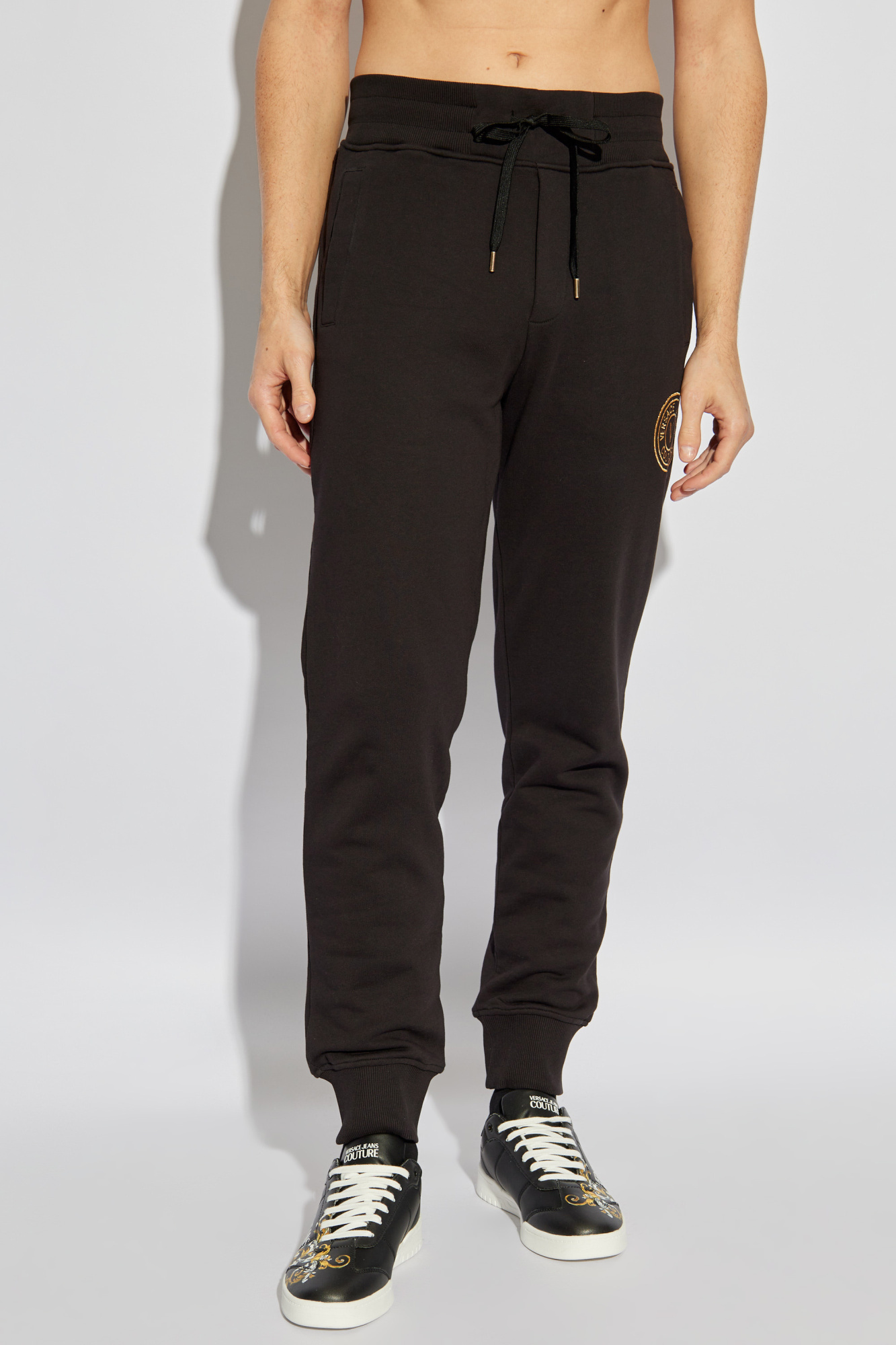 Versace Jeans Drawstring Sweatpants In Black
