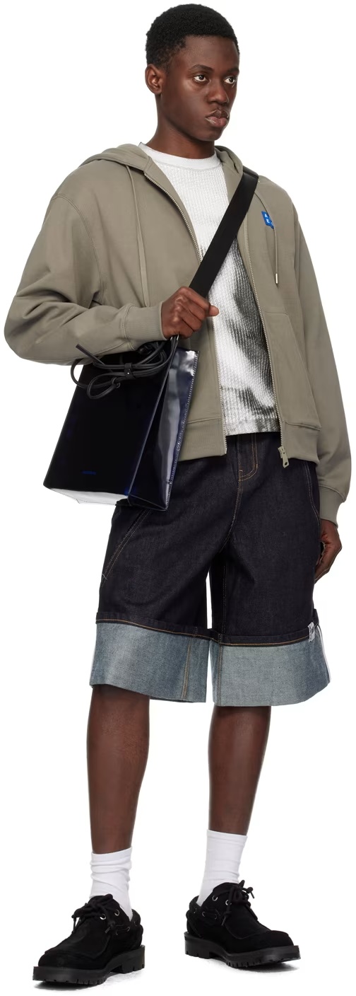 Ader Error Zipper Casual Jacket In Gray