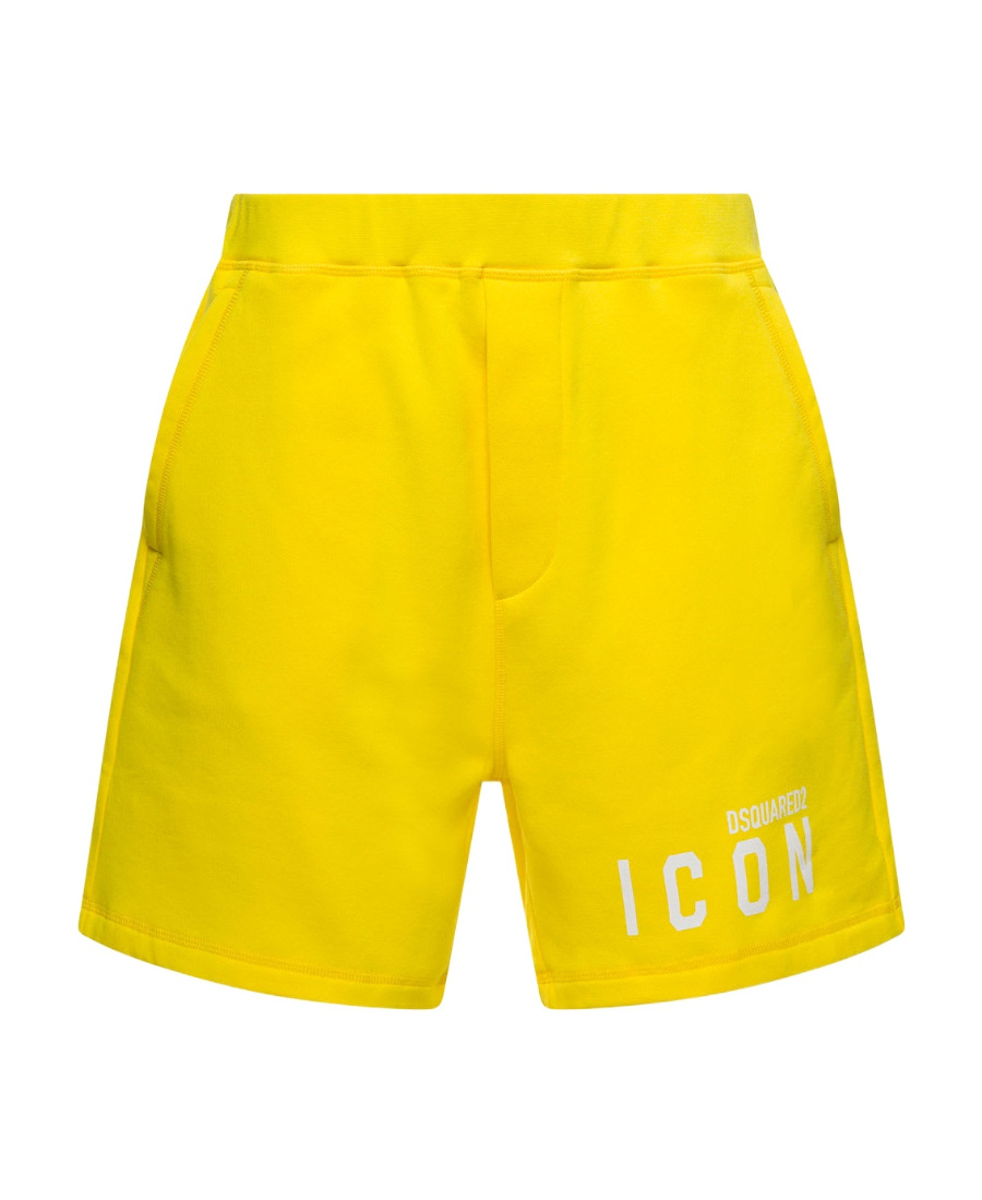 Shop Dsquared2 Logo-print Track Shorts In Yellow