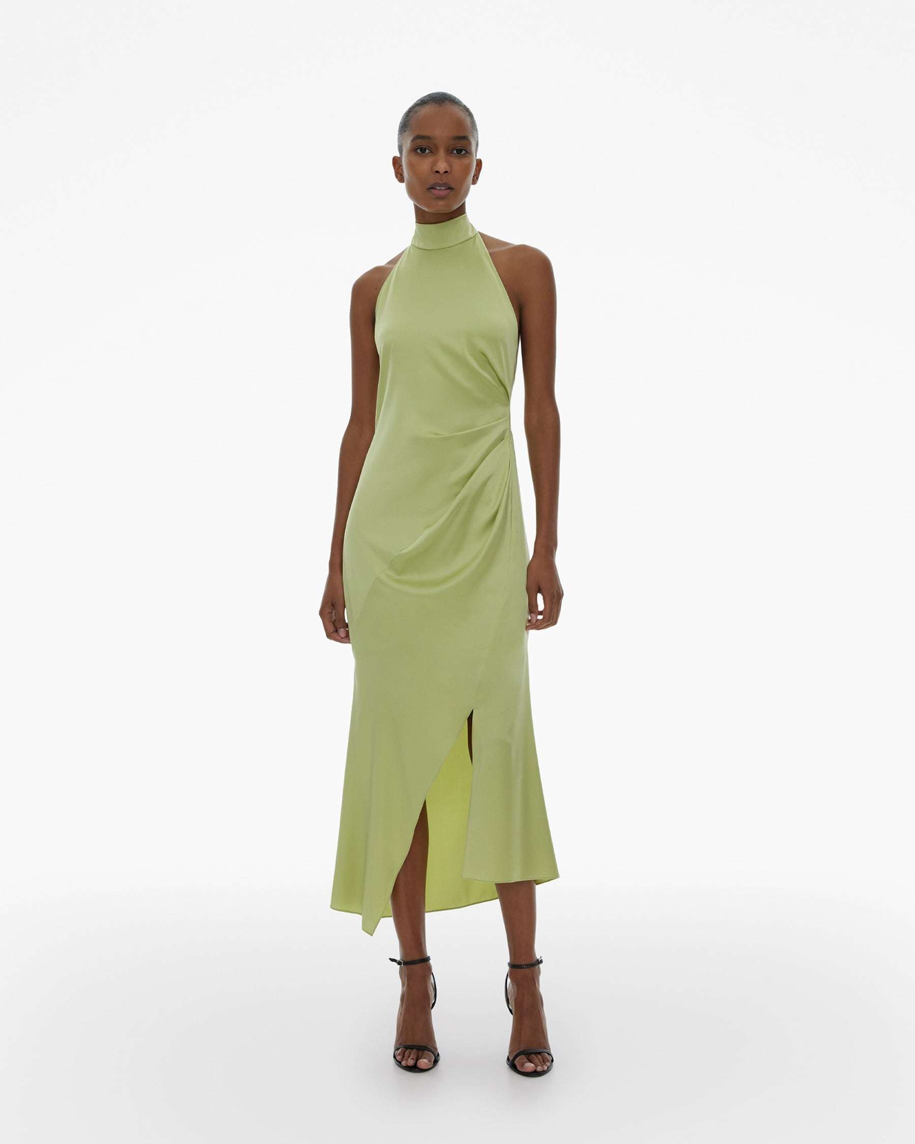 Helmut Lang A Neckline Dress In Green
