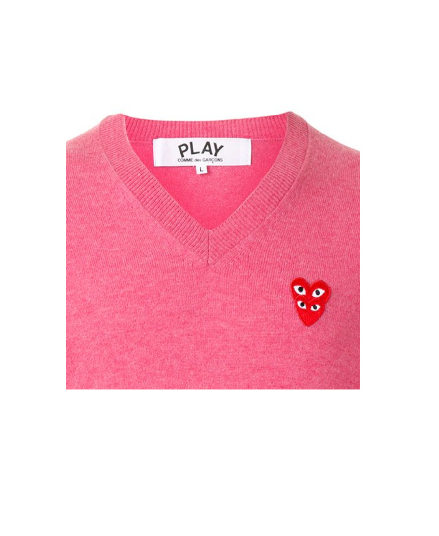 COMME DES GARÇONS COMME DES GARÇONS PLAY V-NECK KNITTED SWEATER 