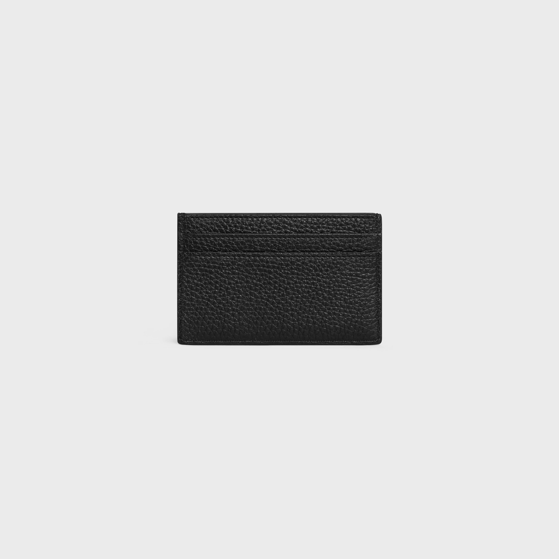 Celine Textured Medium Card Holder Accessory In Black