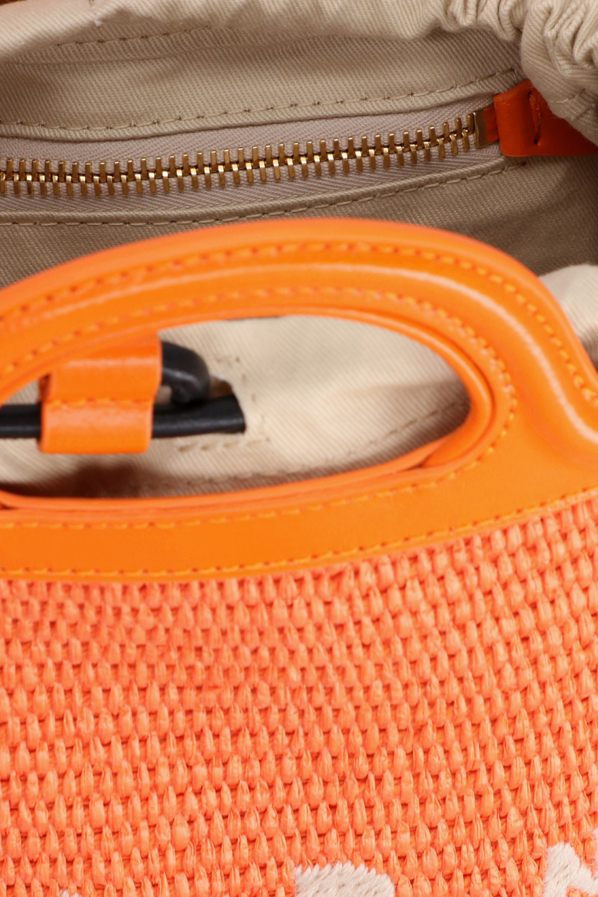 Marni Mini Secchiello Bucket Bag In Orange