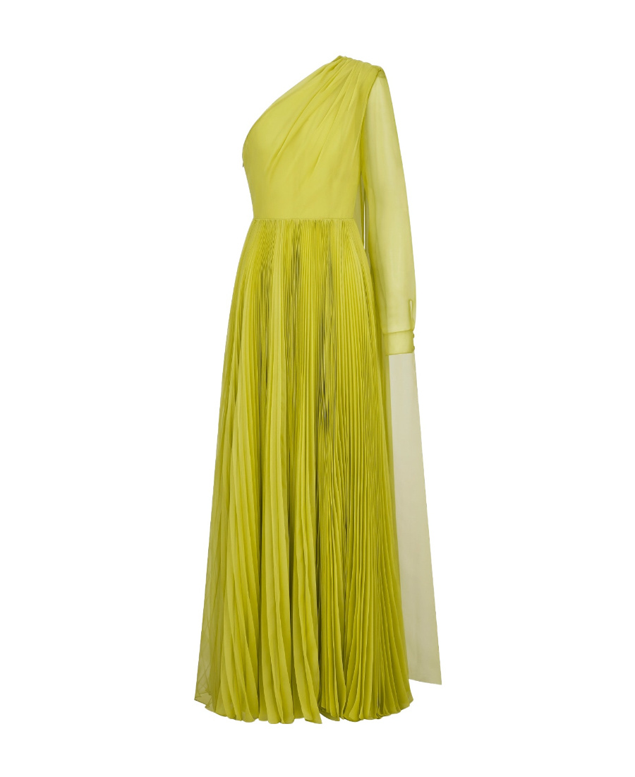 blue dress for baby girl Addunola Elegant Yellow Asymmetrical Neckline African Sequin Lace main image 1