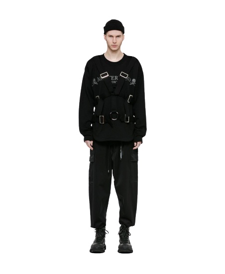 Mastermind Japan Black Harness Sweatshirt