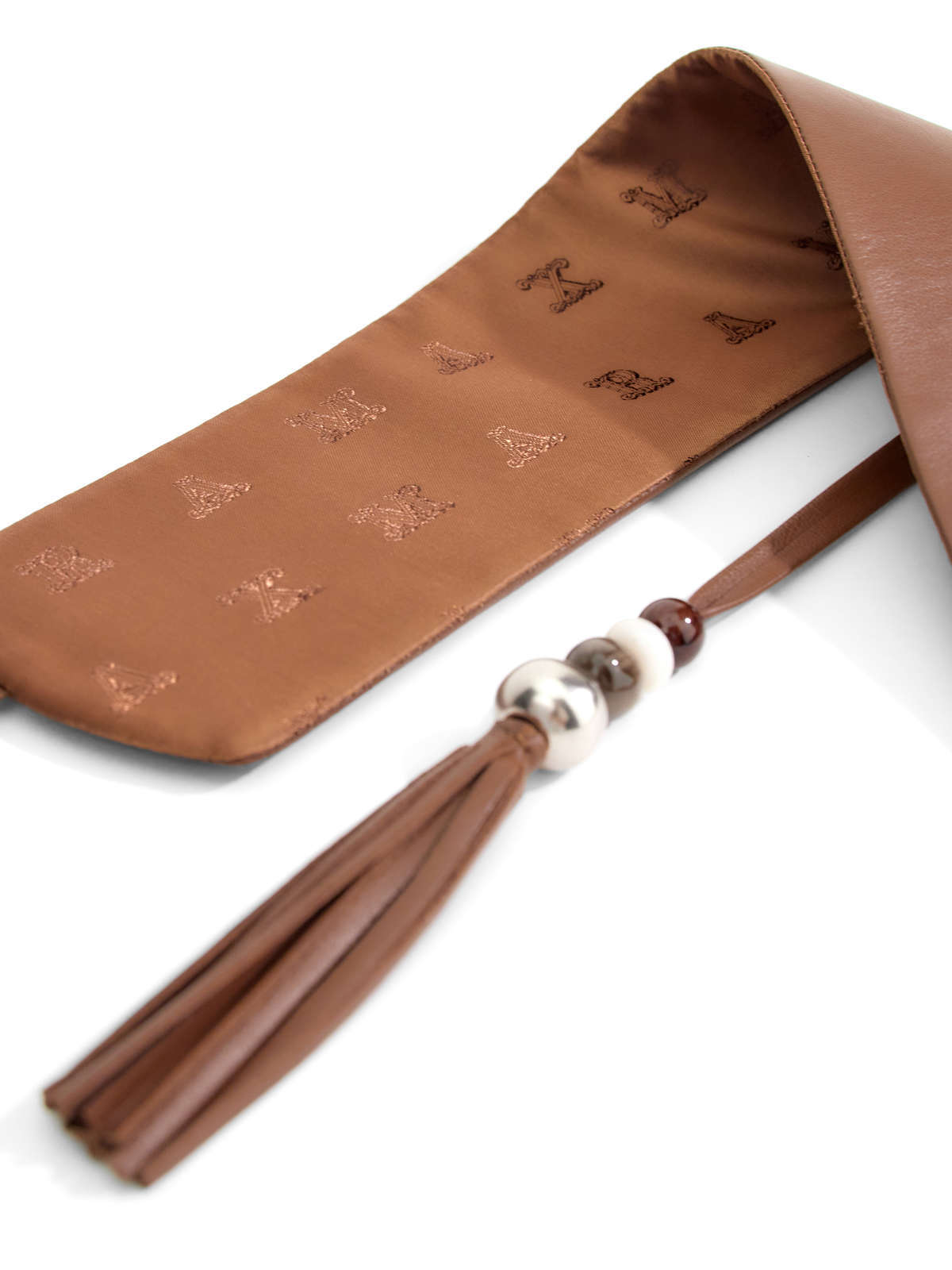 Max Mara Tassel Design Belt In Brown