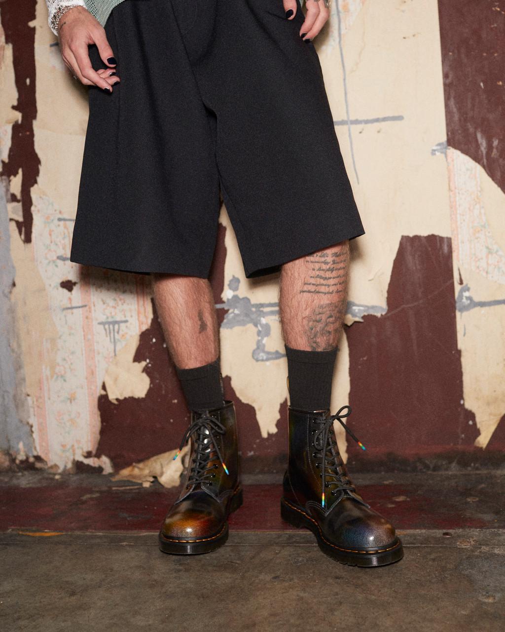 Dr. Martens' 1460 Pride Leather Lace-up Boots In Brown