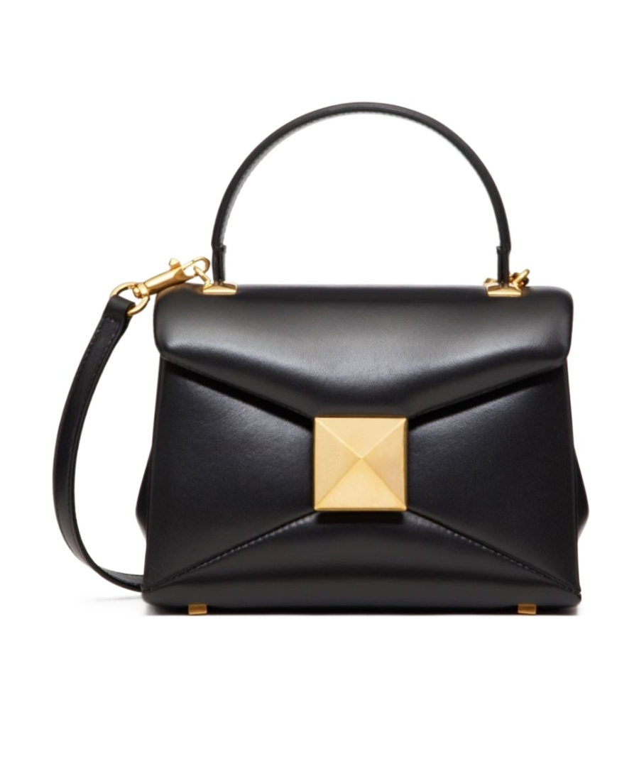 Valentino Mini One Stud Tote Bag In Black